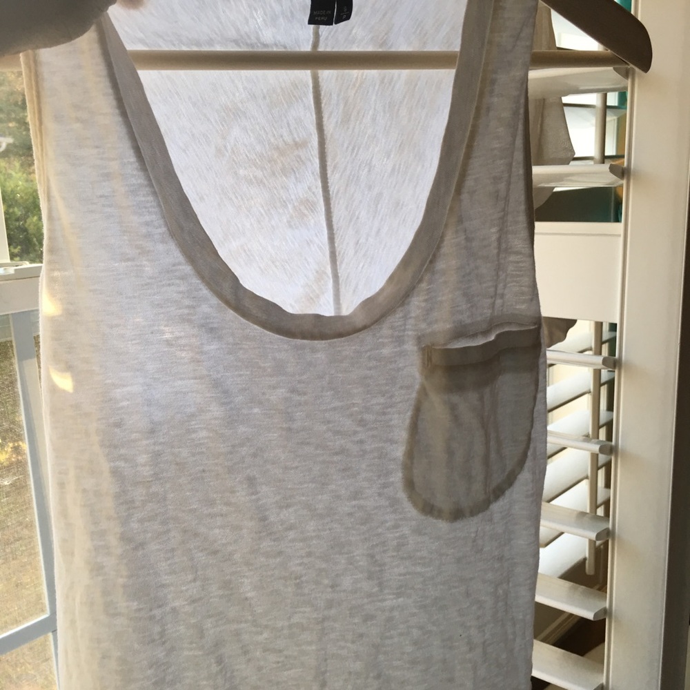 {Theory} Crisp 100% Peruvian Cotton Drape Tank Top - Picture 5 of 8